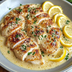 Lemon Parmesan Chicken with Creamy Lemon Garlic Sauce