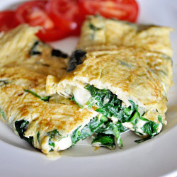 Spinach &amp; Cheese Omelette | Easy Breakfast Recipe