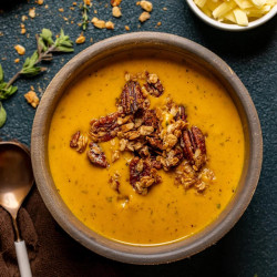 Apple Cheddar Sweet Potato Soup