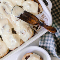 Sourdough Cinnamon Rolls With Cream Cheese Topping