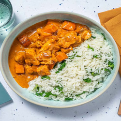 Rich Double Chicken And Sweet Potato Curry With Buttery Basmati Rice