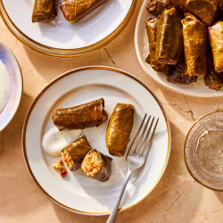 Dolmas (stuffed Grape Leaves With Lamb, Rice, And Herbs)