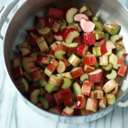 Honey Sweetened Rhubarb Compote With Ginger