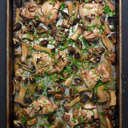 Sheet Pan Chicken And Mushrooms