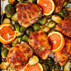 Sheet Pan Citrus-glazed Chicken