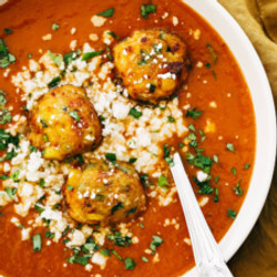 Sopa Tarasca (Pinto Bean Soup) With Jalapeño Corn Fritters |Pinch of Yum