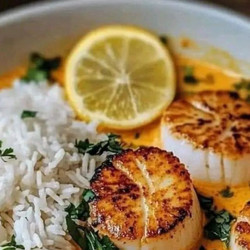 Spicy Coconut Curry Scallops