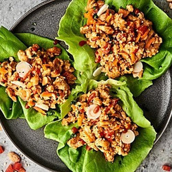 Thai Peanut Chicken Lettuce Wraps