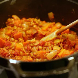 Stewed Lentils And Tomatoes