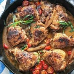 Braised Chicken With Shallots And Mustard Wine Sauce