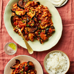 Sri Lankan-style Aubergine And Black Eye Bean Curry