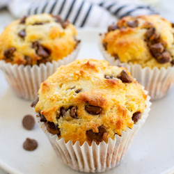 Greek Yogurt Choc Chip Muffins (low Sugar Recipe)