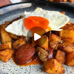 Air-fried Potato Hash With Fried Egg And Noel Chorizo