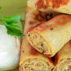 Savory Crepes (meat And Mushroom Nalesniki)
