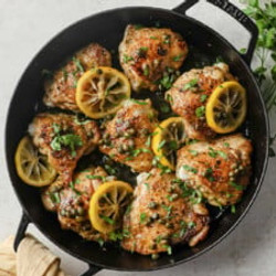 Crispy Chicken Thigh Piccata