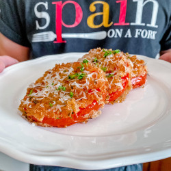 BEST-EVER Fried Tomatoes With Panko &amp; Manchego Cheese