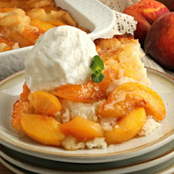 Gluten-free Peach Cobbler {dairy-free &amp; Vegan Option}