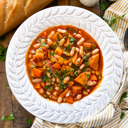 Spanish White Bean &amp; Sweet Potato Stew