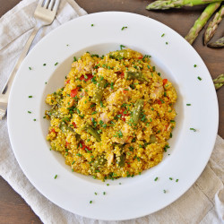 Saffron Quinoa Recipe With Asparagus &amp; Tuna