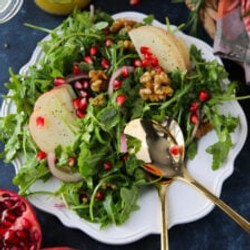 Apple Arugula Walnut Salad With Rosemary Vinaigrette