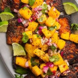 Blackened Salmon With Mango Salsa