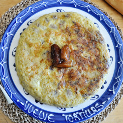 Spanish Tortilla With Mushrooms, Dates &amp; Manchego Cheese