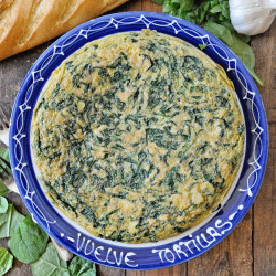 Spanish Tortilla Omelette With Spinach And Tuna