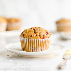 Healthy Cranberry Orange Oatmeal Muffins