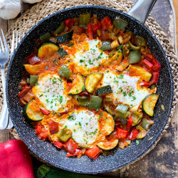 One-Pan Breakfast Skillet With Vegetables &amp; Eggs