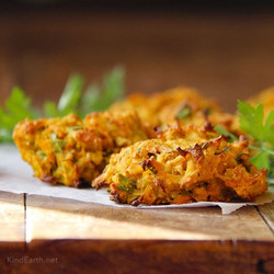 Baked Pakora - Vegan Indian Food