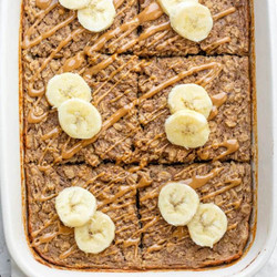 Peanut Butter Banana Baked Oatmeal