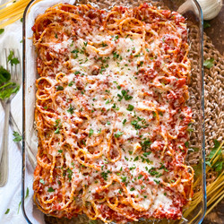 Cheesy Baked Spaghetti