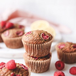 Healthy Raspberry Lemon Poppyseed Muffins