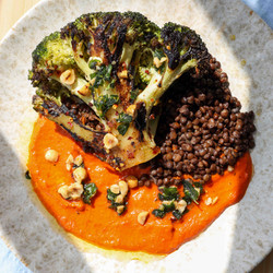 Romesco Broccoli Steaks