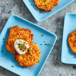 Buffalo-blue Cheese Cauliflower Fritters