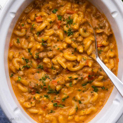 Healthier Slow Cooker Hamburger Helper