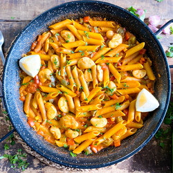 Paella-Style Pasta Recipe | Spanish-Inspired Pasta | One-Pan Recipe