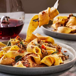 Pappardelle With White Bolognese