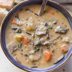 Creamy Mushroom Wild Rice Soup