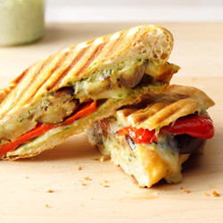 Grilled Eggplant Panini With Basil Aioli