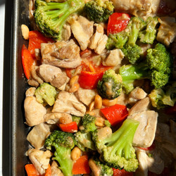Sheet Pan Peanut Chicken
