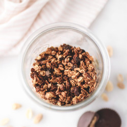 Vegan Peanut Butter Cup Granola (healthy, Gluten-free, Oil Free)