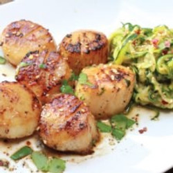 Pan-seared Asian Scallops With Zucchini Noodles