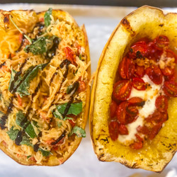 Baked Boursin Spaghetti Squash