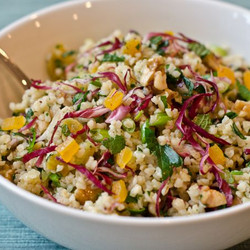 Bulgur Salad With Apricots, Radicchio, Herbs, And Walnuts Recipe