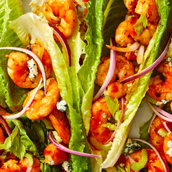 Buffalo Shrimp Lettuce Wraps