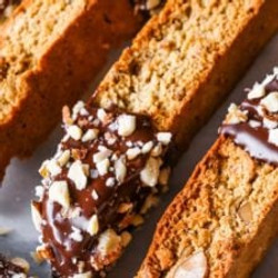Chocolate-dipped Almond Biscotti