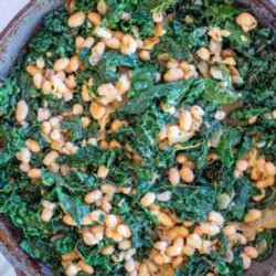 Garlicky Kale With White Beans And Lemon