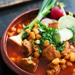 Pozole Rojo (mexican Pork And Hominy Stew)