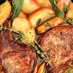 One-pan Caramelized Apples &amp; Pork Chops